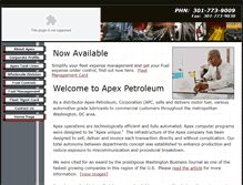 Tablet Screenshot of apexpetroleum.com